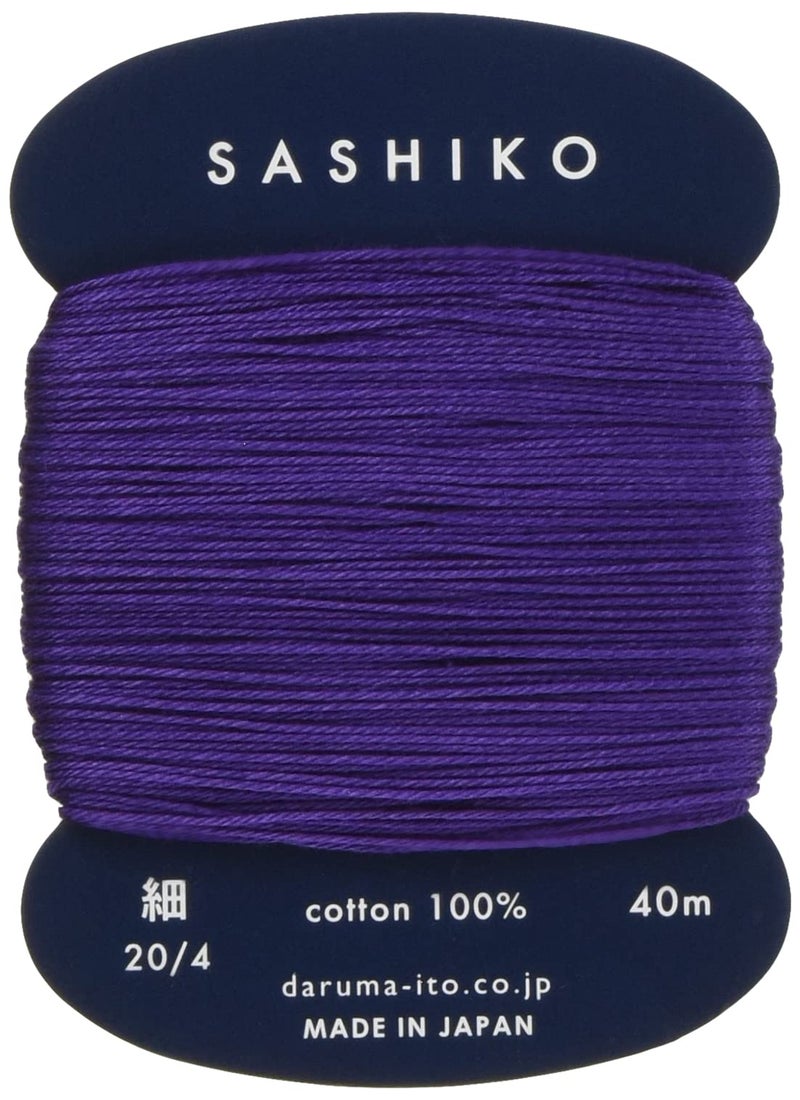 Daruma Yokota Daruma Sashiko Thread Single and Variegated Color (Grape, Thin 40M Card) - Image 1